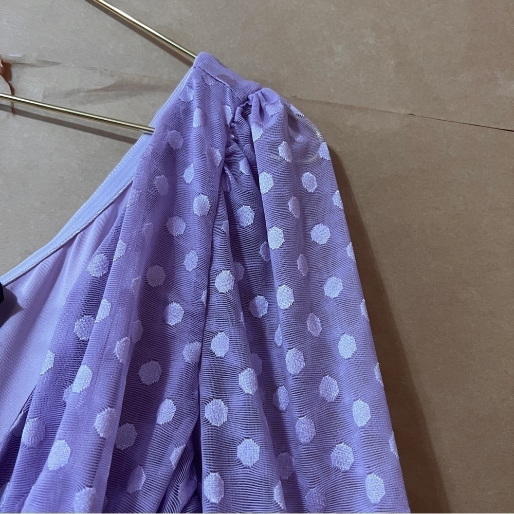 Majorelle | Karissa Mini Dress One Shoulder Ruffle Ruched Amethyst Purple Size M - Picture 7 of 15